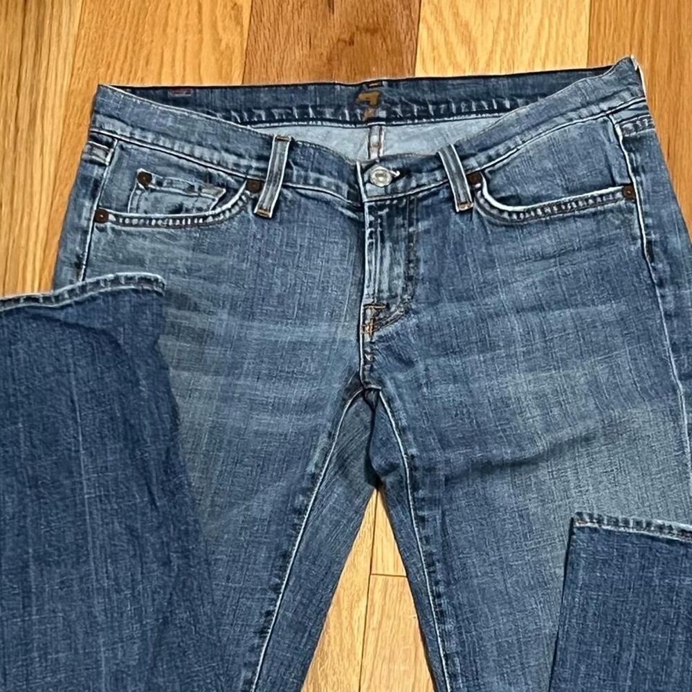 7-for-all-mankind Women's Blue and Navy Jeans